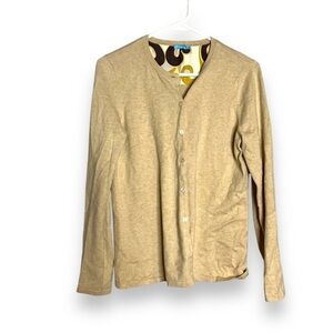 J. McLaughlin Tan Knit Long Sleeve Cardigan Size Medium Neutral Business Casual